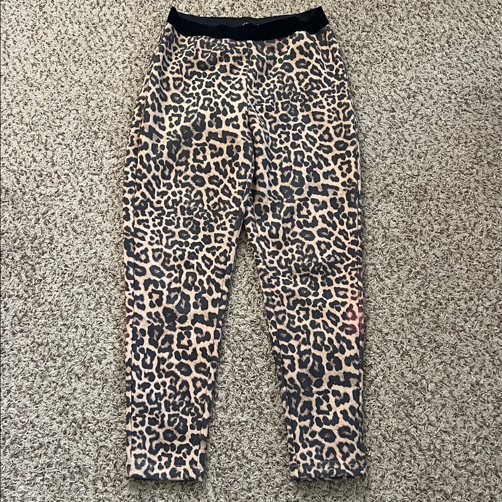 Zara Womens Animal Print Leopard Pants size large